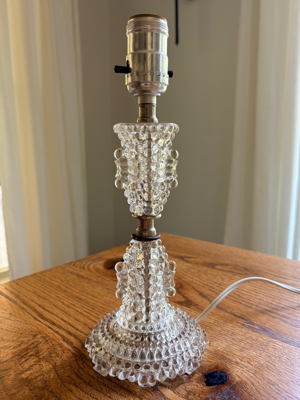 Crystal Beaded Table Lamp - Clear